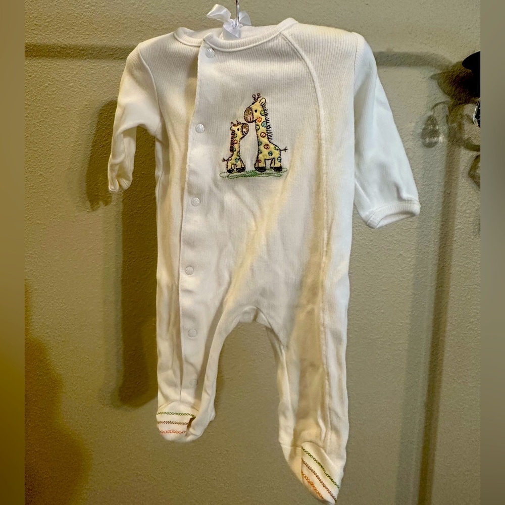 Little Me Onepiece Footies Giraffe Logo 3M